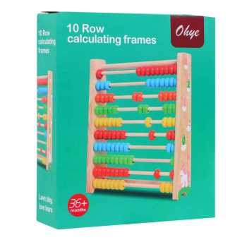 Drewniane liczydło dla dzieci 3+ Nauka liczenia do 100 Kolorowe kulki